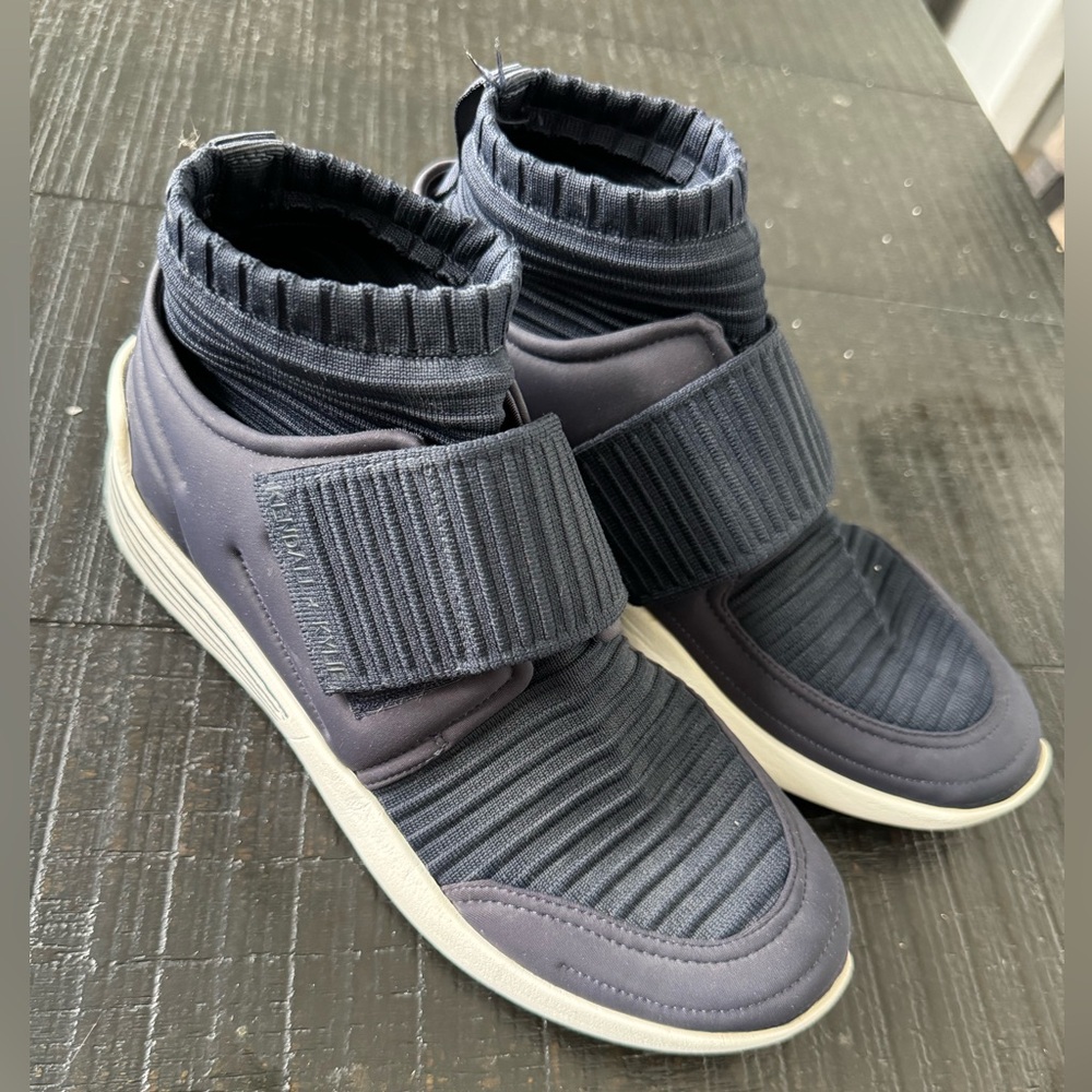 Kendall + KylieWomen's Brax Ribbed Knit Mid-Top Wedge Sneakers 7.5